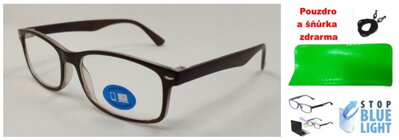 Brýle na počítač V2050BB hnědé 