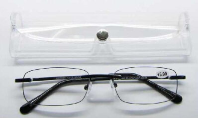 M2002A  dioptrické čtecí brýle s pouzdrem  - černé