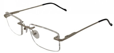 V3033 dioptrické čtecí brýle - bez obruby stříbrné