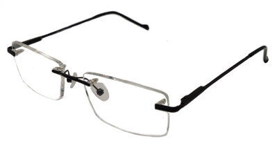 V3033 dioptrické čtecí brýle - bez obruby tmavé
