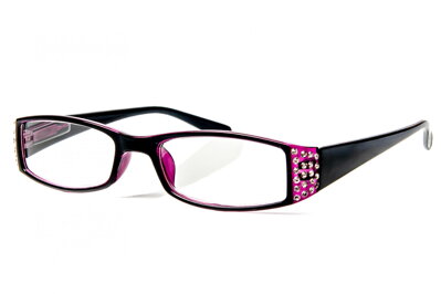 M2133 čtecí brýle - fialové s kamínky