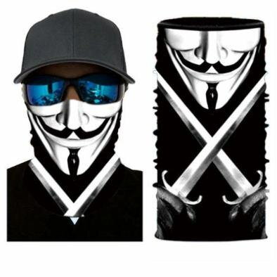 Multifunkční bezešvý šátek - nákrčník Anonymous S117