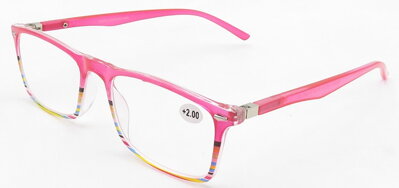 V3043 dioptrické čtecí brýle - růžové