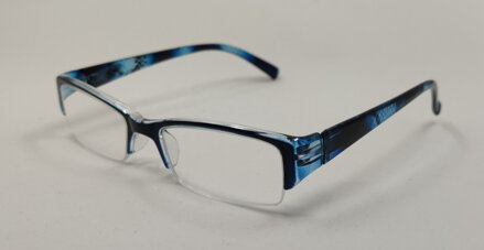 M2134 dioptrické čtecí brýle půlobroučkové - modré