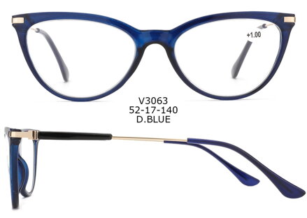  V3063 dioptrické brýle modré