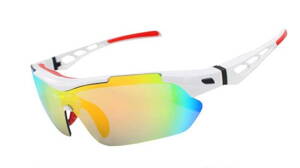 VICTORY SPV433 polarizační sportovní brýle s 5 výměnnými skly - bílé 