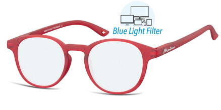 BLF52čtecí brýle na počítač - červené