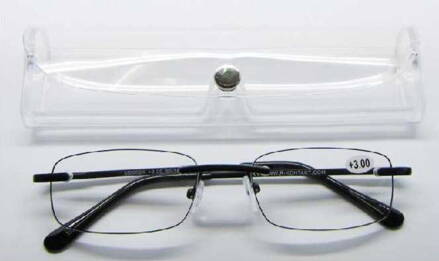 M2002A  dioptrické čtecí brýle s pouzdrem  - černé