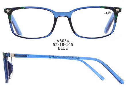 V3034 dioptrické brýle na čtení - modré