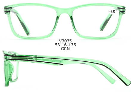 V3035 dioptrické brýle na čtení - zelené