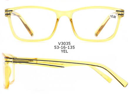  V3035 dioptrické brýle na čtení - žluté