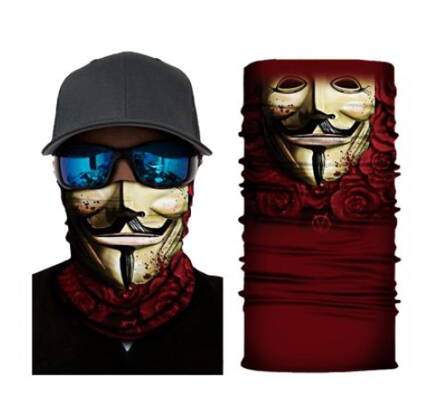 Multifunkční bezešvý šátek - nákrčník Anonymous S9
